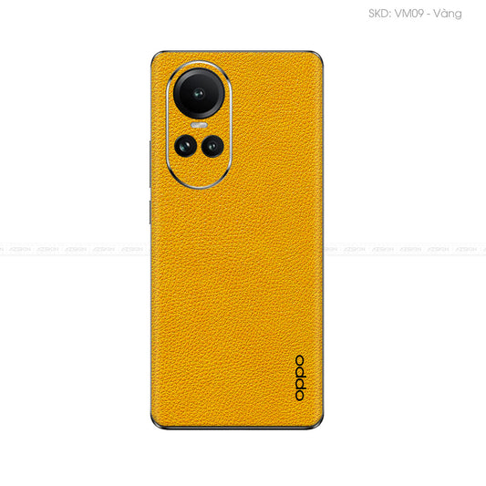 Miếng Dán Da OPPO Reno Series Vân Mil Vàng | VM09