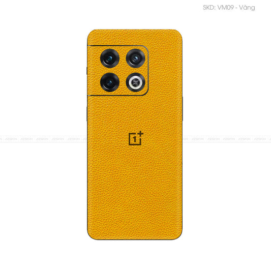 Miếng Dán Da OnePlus 10 Series Vân Mil Vàng | VM09