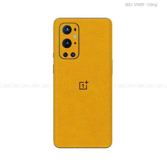 Miếng Dán Da OnePlus 9 Series Vân Mil Vàng | VM09