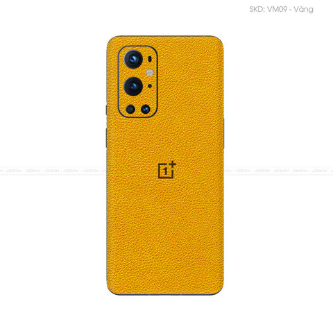 Miếng Dán Da OnePlus 9 Series Vân Mil Vàng | VM09