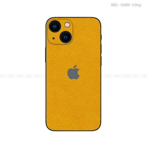 Miếng Dán Da IPhone 14 Series Vân Mil Vàng | VM09