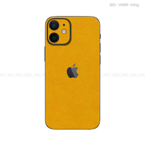 Miếng Dán Da IPhone 11 Series Vân Mil Vàng | VM09