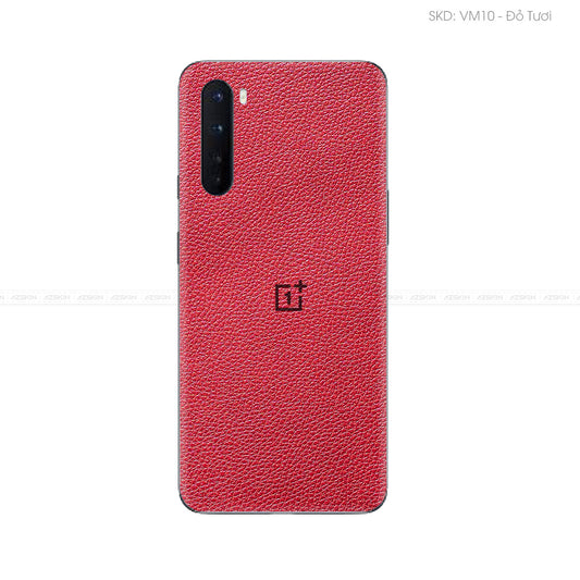 Miếng Dán Da OnePlus Nord Series Vân Mil Đỏ | VM10