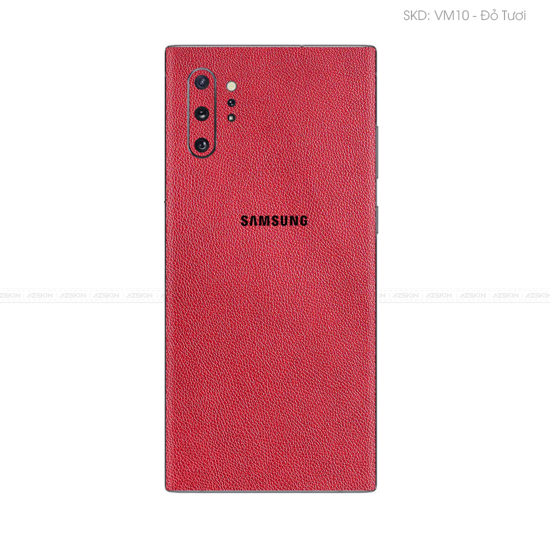 Miếng Dán Da Samsung Note 10 Series Vân Mil Đỏ | VM10