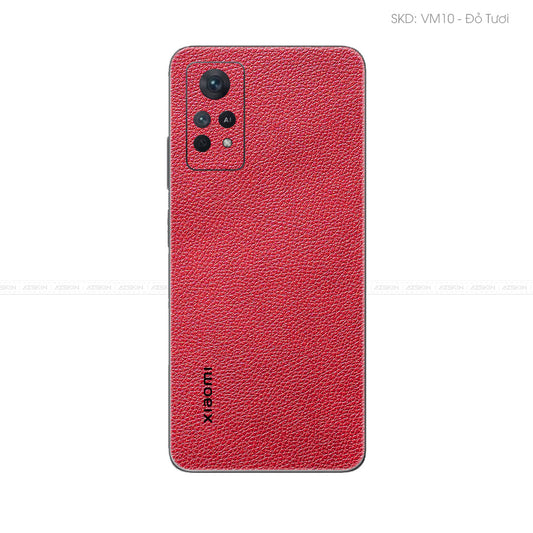 Miếng Dán Da Xiaomi Note 11 Series Vân Mil Đỏ | VM10