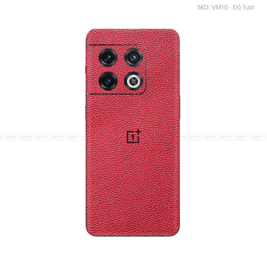 Miếng Dán Da OnePlus 10 Series Vân Mil Đỏ | VM10
