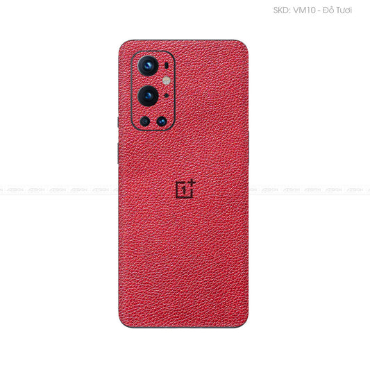 Miếng Dán Da OnePlus 9 Series Vân Mil Đỏ | VM10