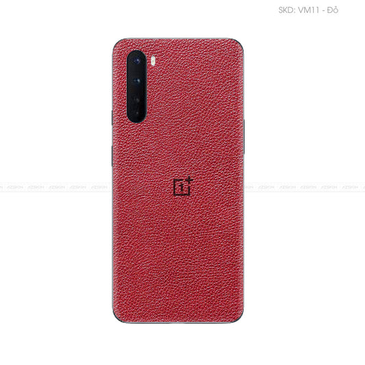 Miếng Dán Da OnePlus Nord Series Vân Mil Đỏ | VM11