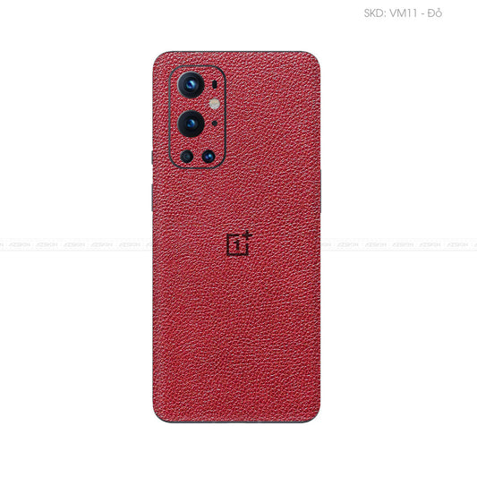 Miếng Dán Da OnePlus 9 Series Vân Mil Đỏ | VM11