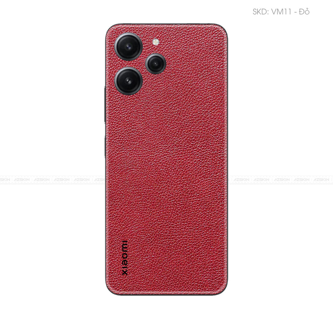 Miếng Dán Da Xiaomi Note 12 Series Vân Mil Đỏ | VM11