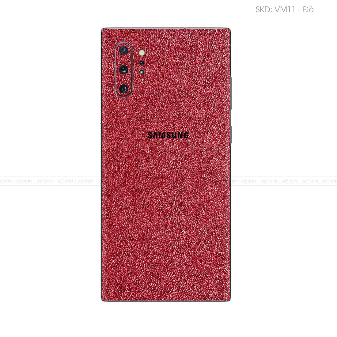 Miếng Dán Da Samsung Note 10 Series Vân Mil Đỏ | VM11