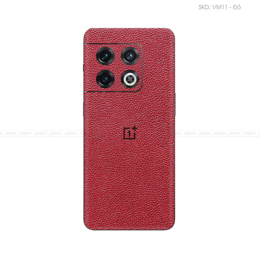 Miếng Dán Da OnePlus 10 Series Vân Mil Đỏ | VM11