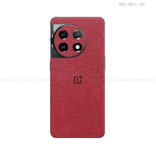 Miếng Dán Da OnePlus 11 Series Vân Mil Đỏ | VM11