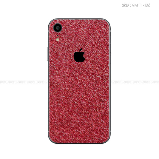 Miếng Dán Da IPhone X Series Vân Mil Đỏ | VM11