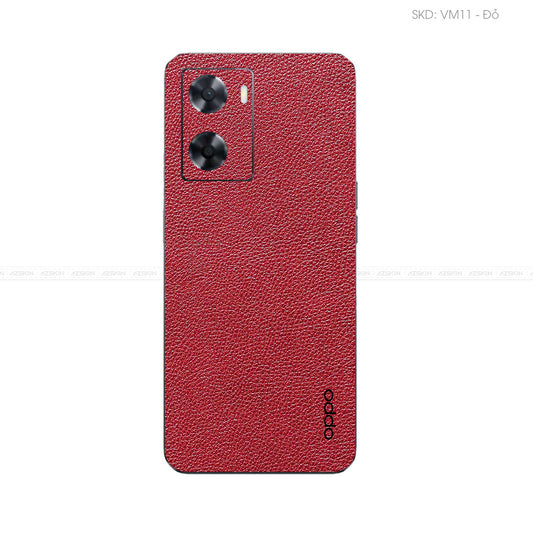 Miếng Dán Da OPPO A Series Vân Mil Đỏ | VM11