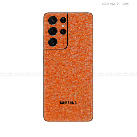Miếng Dán Da Samsung S21 Series Vân Mil Cam | VM12
