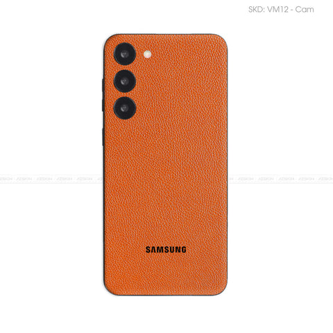 Miếng Dán Da Samsung Galaxy S24 Series Vân Mil Cam | VM12