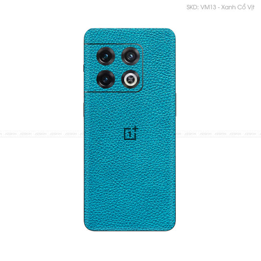 Miếng Dán Da OnePlus 10 Series Vân Mil Xanh Cổ Vịt | VM13