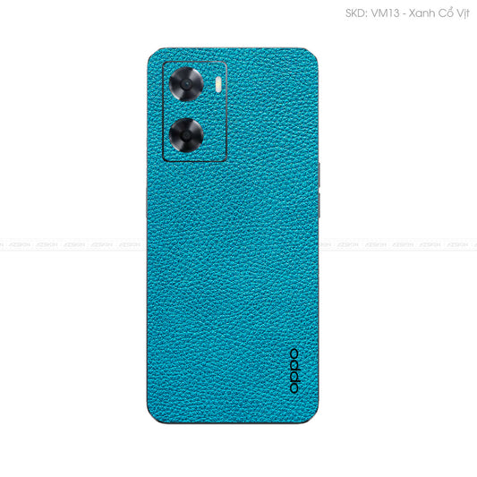 Miếng Dán Da OPPO A Series Vân Mil Xanh Cổ Vịt | VM13