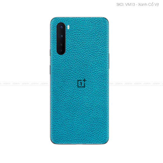 Miếng Dán Da OnePlus Nord Series Vân Mil Xanh Cổ Vịt | VM13