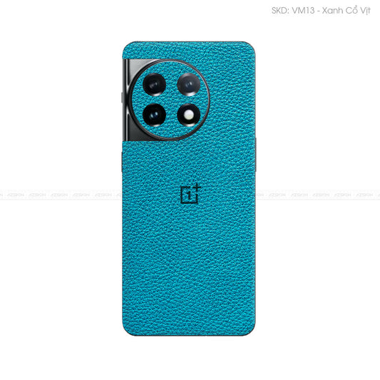 Miếng Dán Da OnePlus 11 Series Vân Mil Xanh Cổ Vịt | VM13