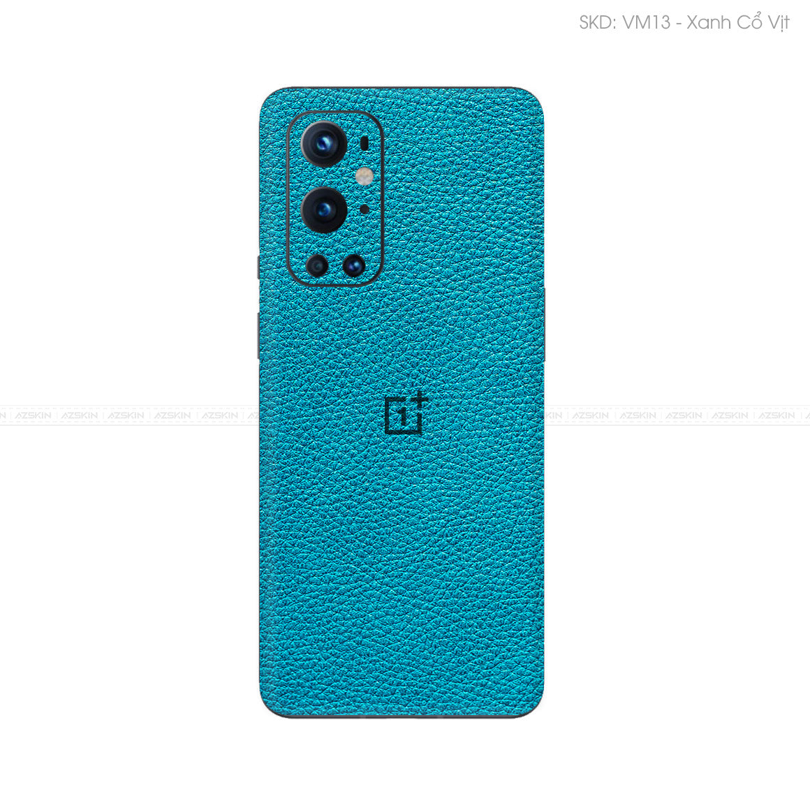 Miếng Dán Da OnePlus 9 Series Vân Mil Xanh Cổ Vịt | VM13