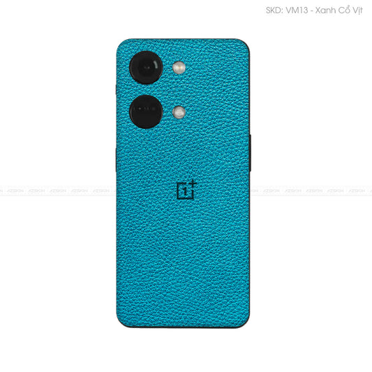Miếng Dán Da OnePlus Ace Series Vân Mil Xanh Cổ Vịt | VM13