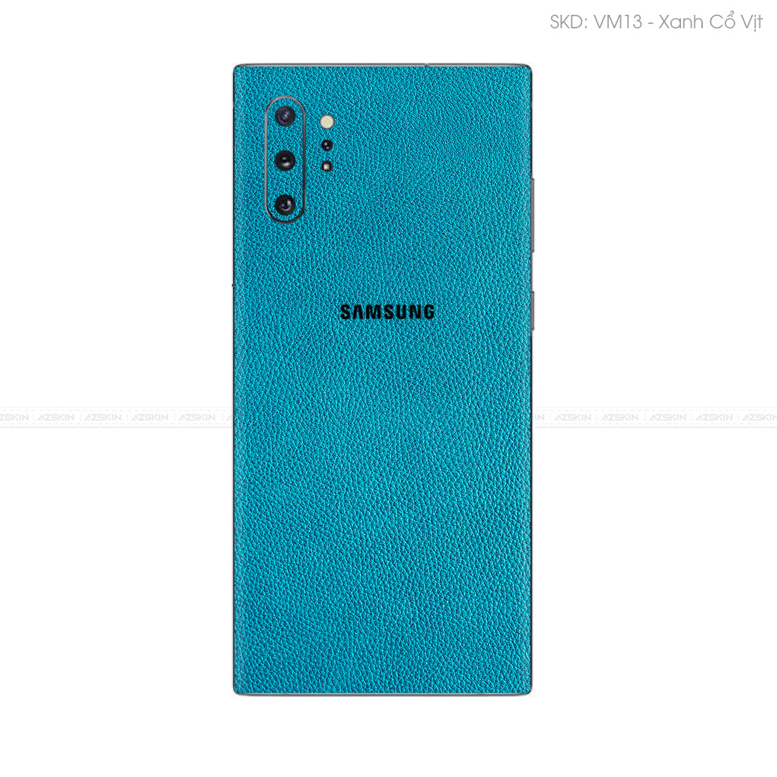 Miếng Dán Da Samsung Note 10 Series Vân Mil Xanh Cổ Vịt | VM13