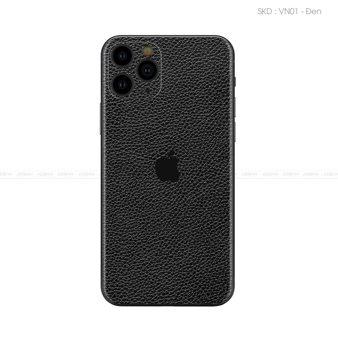 Miếng Dán Da IPhone 11 Series Vân Mil Đen | VM01