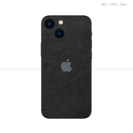 Miếng Dán Da IPhone 14 Series Vân Mil Đen | VM01