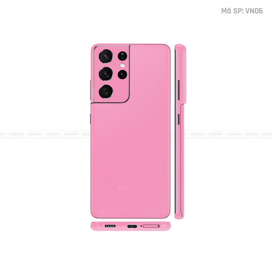 Dán Skin Galaxy S21 Series Màu Hồng Nhám | VN06