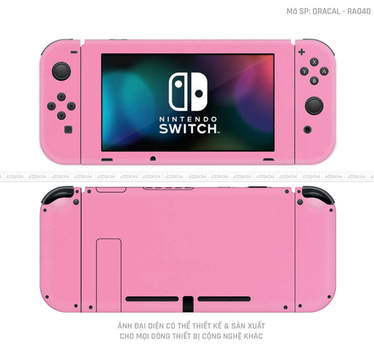 Dán Skin Máy Chơi Game Nintendo Switch Màu Hồng | VN06