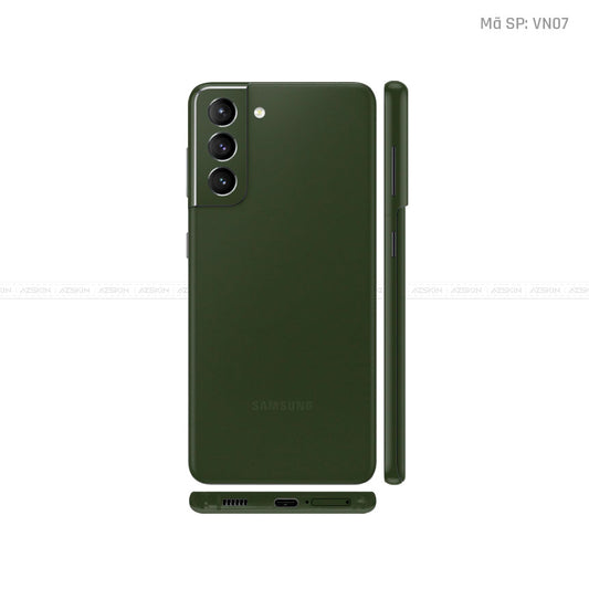 Dán Skin Galaxy S21 Series Màu Xanh Rêu | VN07