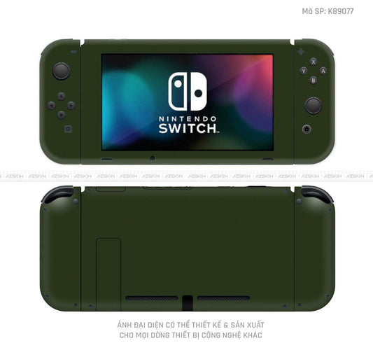 Dán Skin Máy Chơi Game Nintendo Switch Màu Xanh Rêu | VN07