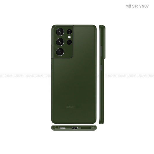 Dán Skin Galaxy S21 Series Màu Xanh Rêu | VN07