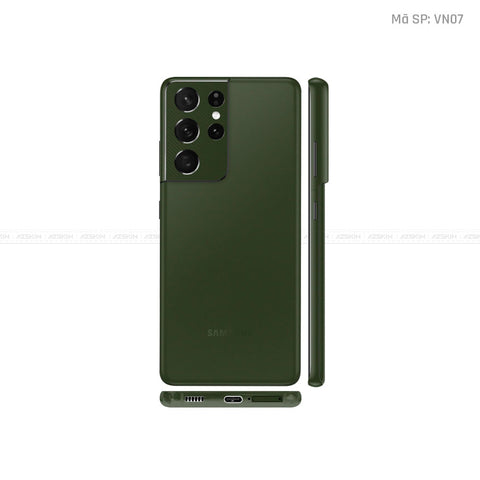 Dán Skin Galaxy S21 Series Màu Xanh Rêu | VN07