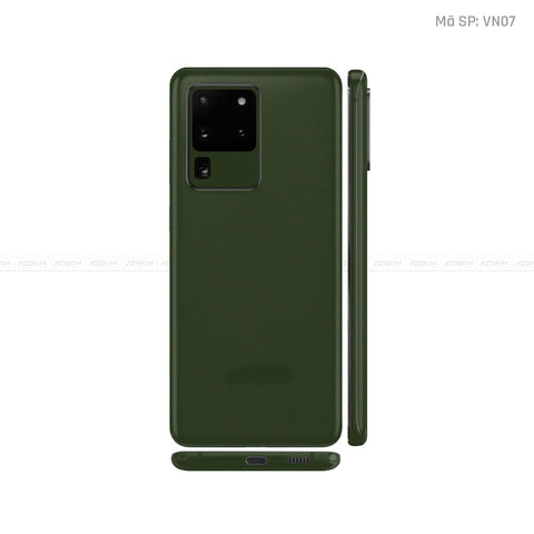 Dán Skin Galaxy S20 Series Màu Xanh Rêu | VN07