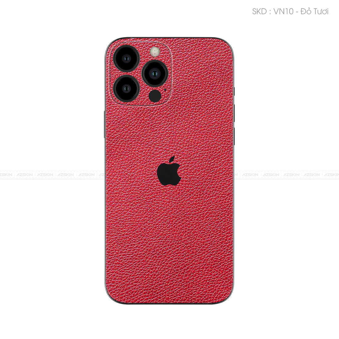 Miếng Dán Da IPhone 14 Series Vân Mil Đỏ | VM10