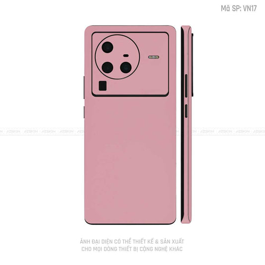 Dán Skin Vivo X Series Màu Hồng Vinyl | VN17