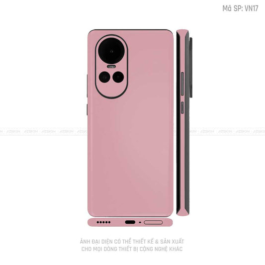 Dán Skin Điện Thoại OPPO Reno Series Màu Hồng Nhạt Vinyl | VN17