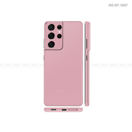 Dán Skin Galaxy S21 Series Màu Hồng Vinyl | VN17