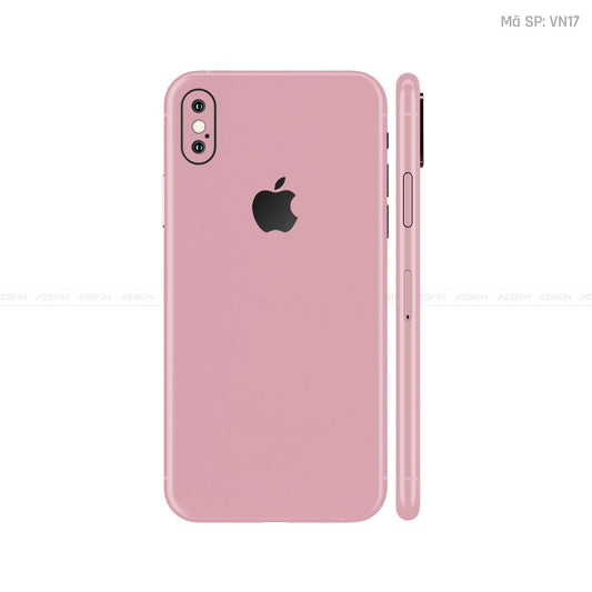 Dán Skin IPhone X Series Màu Hồng Vinyl | VN17
