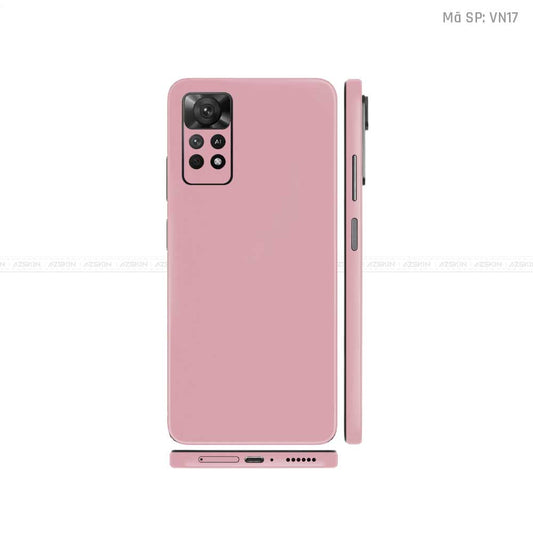 Dán Skin Xiaomi Redmi Note 11 Series Màu Hồng Vinyl | VN17