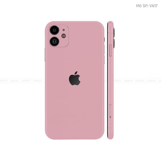Dán Skin IPhone 11 Series Màu Hồng Vinyl | VN17