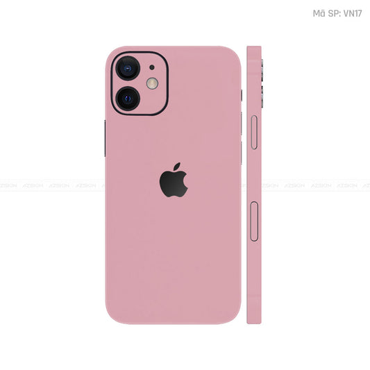 Dán Skin IPhone 12 Series Màu Hồng Vinyl | VN17