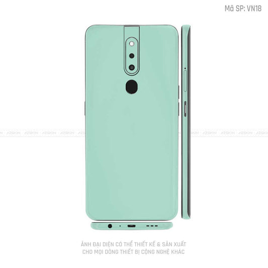 Miếng Dán Skin Điện Thoại OPPO F Series Màu Xanh Min Vinyl | VN18