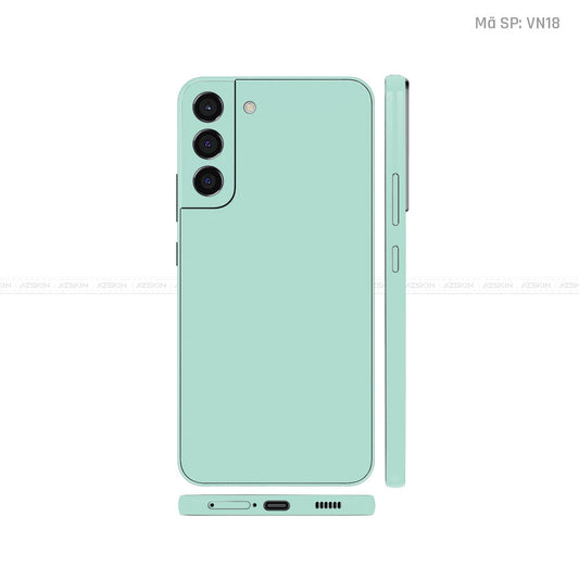 Dán Skin Galaxy S22 Series Màu Xanh Min Vinyl | VN18