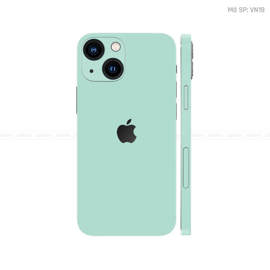 Dán Skin IPhone 14 Series Màu Xanh Min Vinyl | VN18