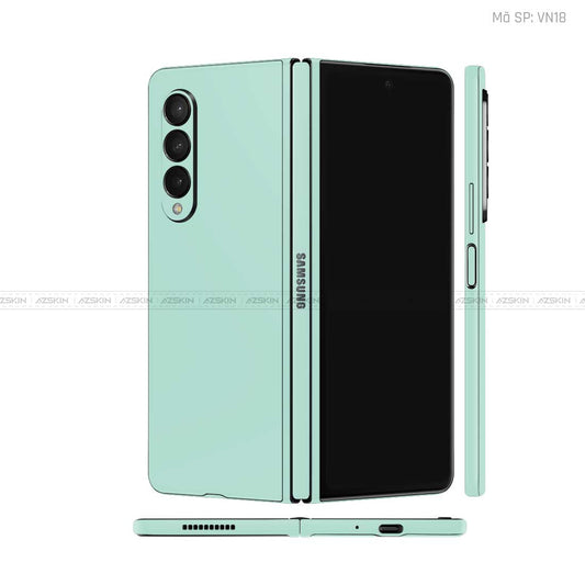 Dán Skin Galaxy Z Fold4 Màu Xanh Min Vinyl | VN18