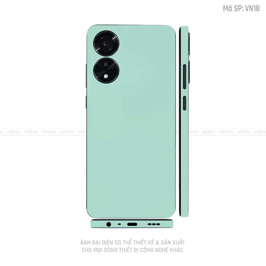 Miếng Dán Skin Điện Thoại OPPO A Series Màu Xanh Min Vinyl | VN18
